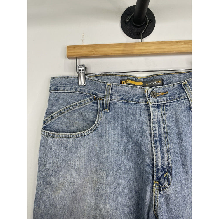 Mens Levi’s Vintage Silver tab Baggy Light Blue Denim Jeans Size 34