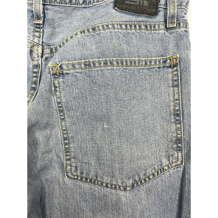 Mens Levi’s Vintage Silver tab Baggy Light Blue Denim Jeans Size 34