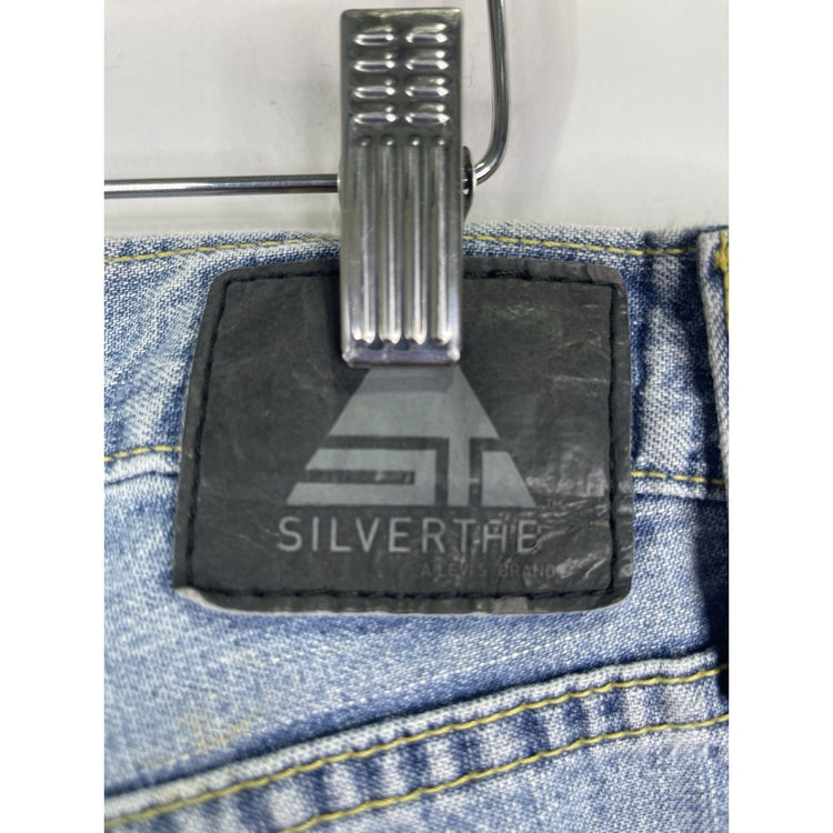 Mens Levi’s Vintage Silver tab Baggy Light Blue Denim Jeans Size 34