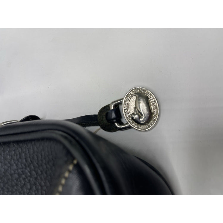 Vintage Dooney And Bourke Black Leather Shoulder Bag
