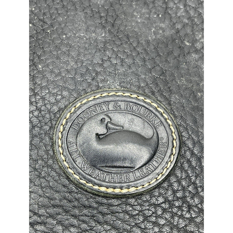 Vintage Dooney And Bourke Black Leather Shoulder Bag