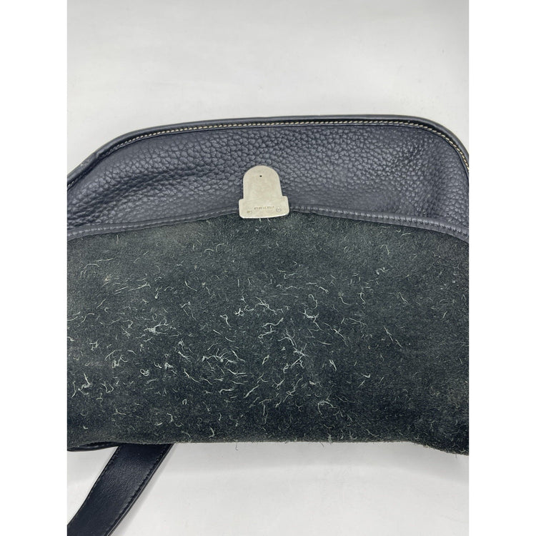 Vintage Dooney And Bourke Black Leather Shoulder Bag