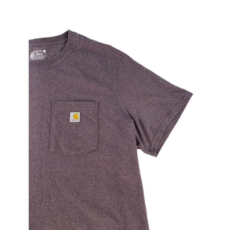 Mens Carhartt Heather Purple Loose Fit Short Sleeve Pocket T Shirt Size 3X
