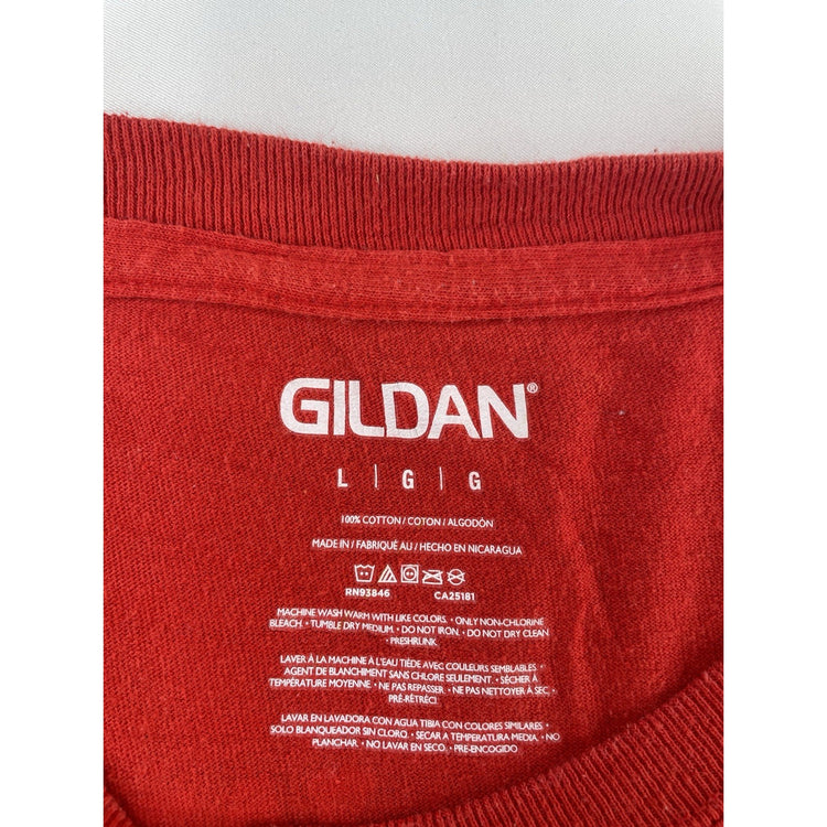 Mens 2019 Gildan Red 78th Annual Bike Week Daytona Beach T Shirt Size Large