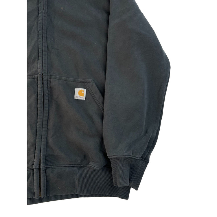 Men's Carhartt Rain Defender Loose Fit Midweight Full-Zip Hoodie Black Size M