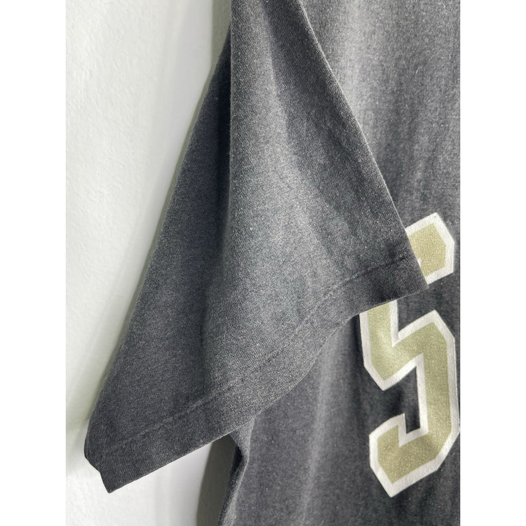 Adult Logo 7 Tag Made In The US New Orleans Saints T Shirt Black Sz XL