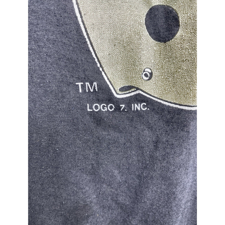 Adult Logo 7 Tag Made In The US New Orleans Saints T Shirt Black Sz XL