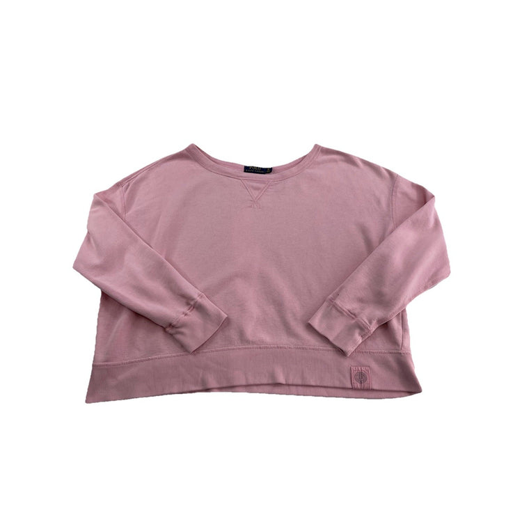 Womens Ralph Lauren Size XL Pink Cropped Sweater