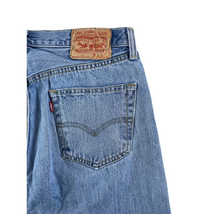 Mens Levis 501 Light Blue Denim Jeans Size 32