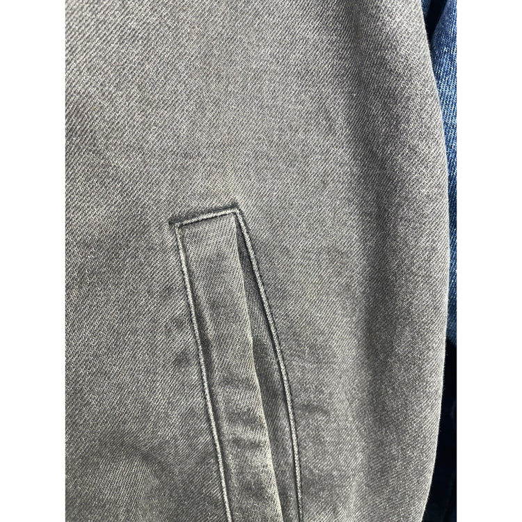 Yukon Trail Denim Jacket Hooded Mens Size XL Varsity Button Up Vintage