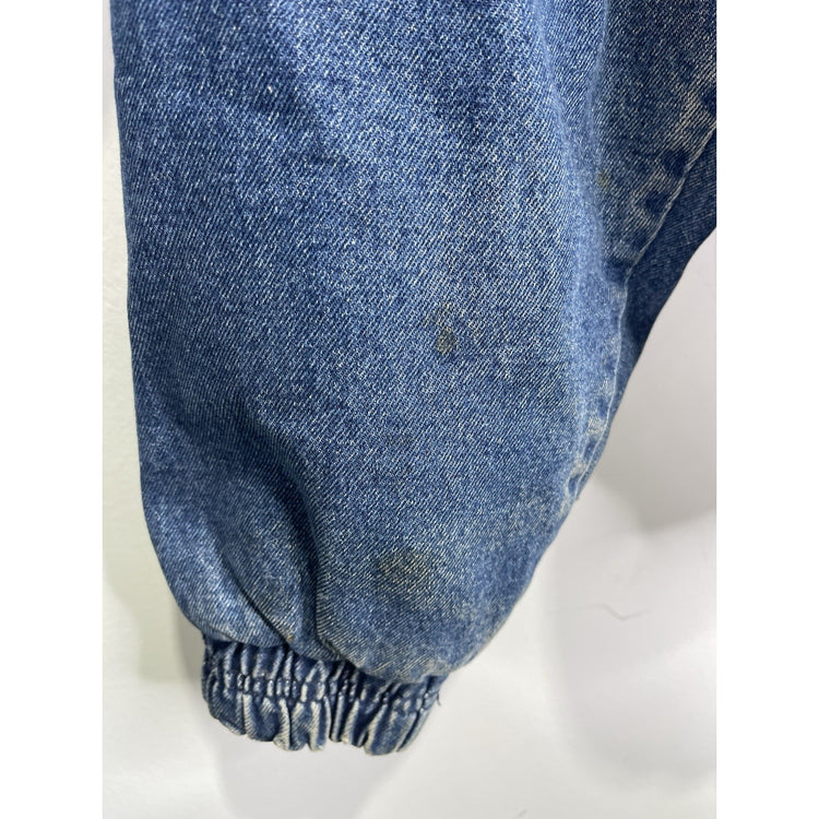 Yukon Trail Denim Jacket Hooded Mens Size XL Varsity Button Up Vintage