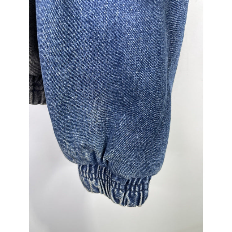 Yukon Trail Denim Jacket Hooded Mens Size XL Varsity Button Up Vintage