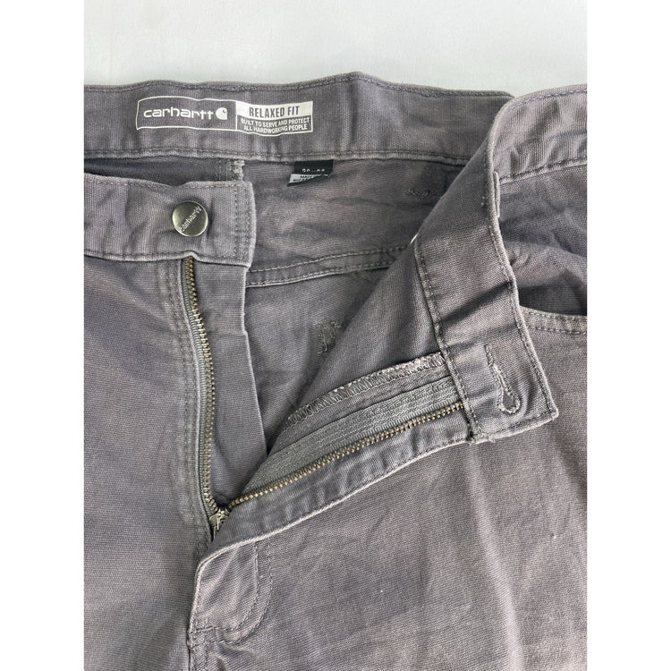 Mens Carhartt Gray Relaxed Fit Cargo Pants Size 36x34