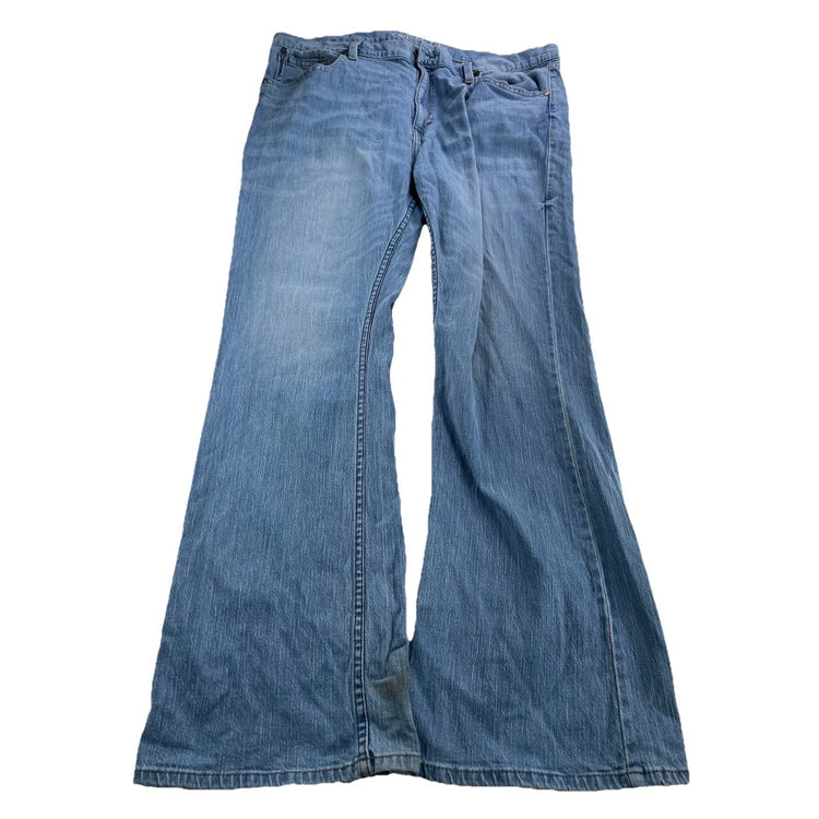 Mens Cody James Light Wash Bootcut Jeans Size 44x34