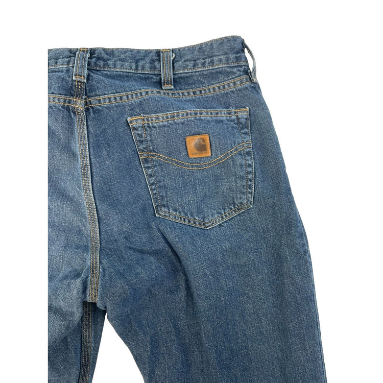 Mens Carhartt Blue Relaxed Fit Denim Jeans Size 34X30