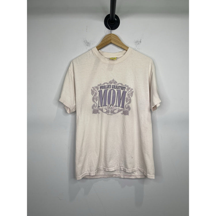 Vintage 2003 Big Dogs Worlds Greatest Mom Mothers Day Shirt White Sz S