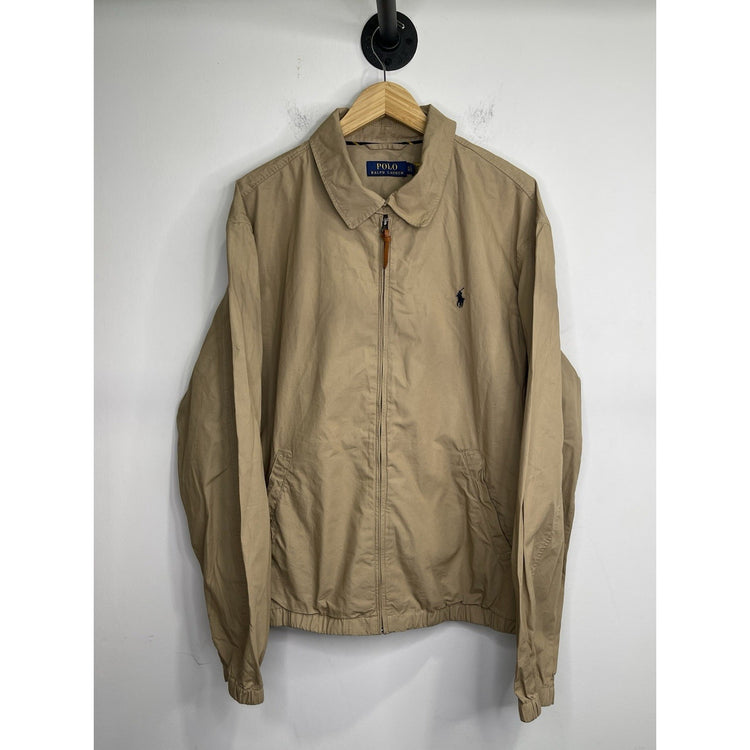 NWT Men’s Polo Ralph Lauren Jacket Beige Tan Khaki Bayport Bomber Jacket Sz XXL