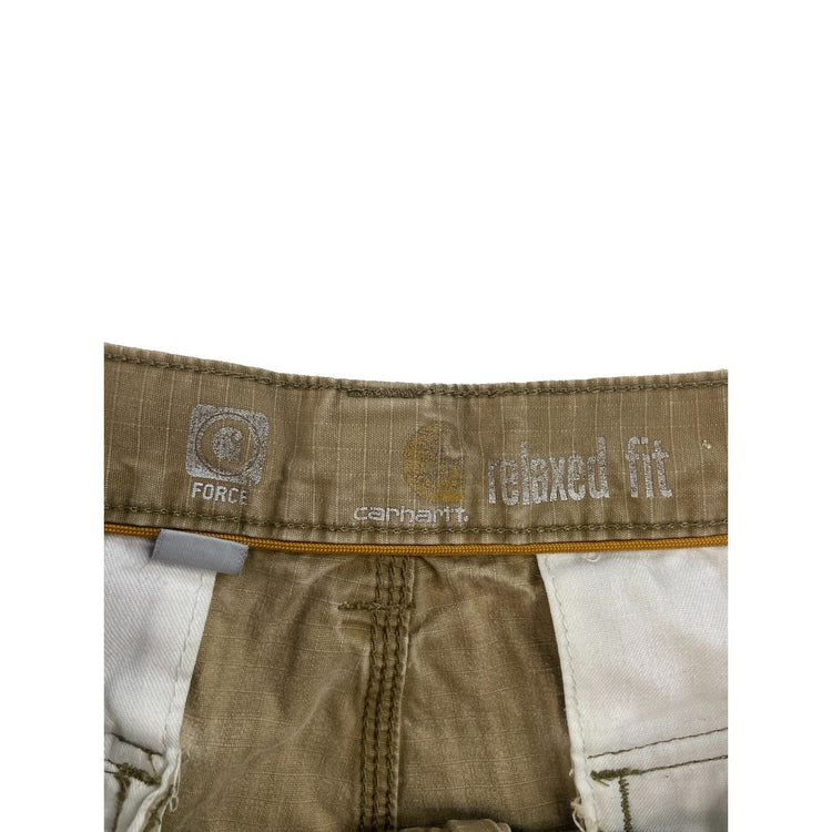 Mens Carhartt Khaki Relaxed Fit Cargo Shorts Size 38