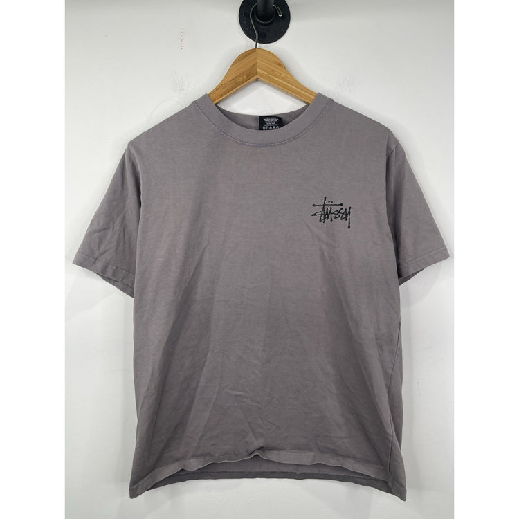 Y2k Men’s Stussy Dark Grey T-shirt Size Medium