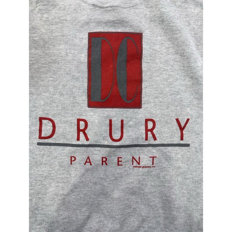 Unisex Vintage Hanes Activewear “Drury Parent” Grey Sweatshirt Size XL
