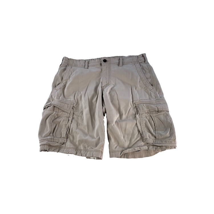 Mens GAP Tan Khaki Cotton Twill Multi Pocket Casual Cargo Shorts SIZE 34