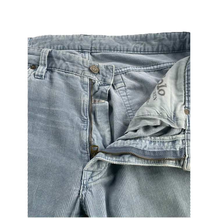 Mens Ralph Lauren Size 34X32 Blue Corduroy Pants