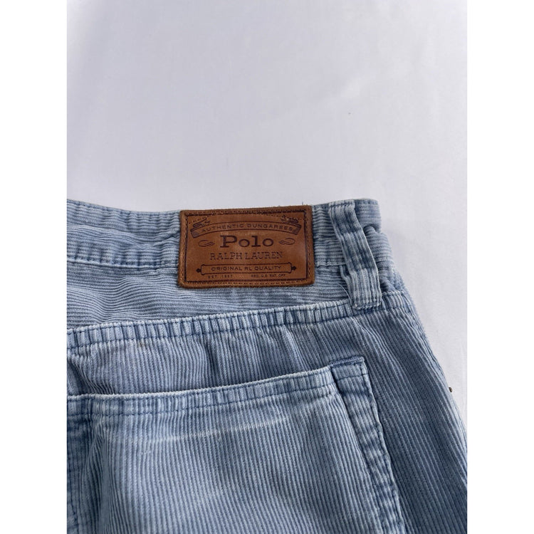 Mens Ralph Lauren Size 34X32 Blue Corduroy Pants
