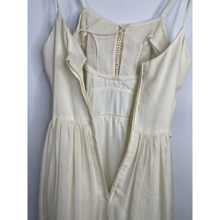 Women’s Vintage 90s Gunne Sax Long Pleated Embroidered Flower Sz 11