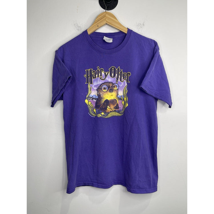 Men’s Vintage Purple Hairy Otter Parody Harry Potter Spoof Graphic T Shirt Sz L