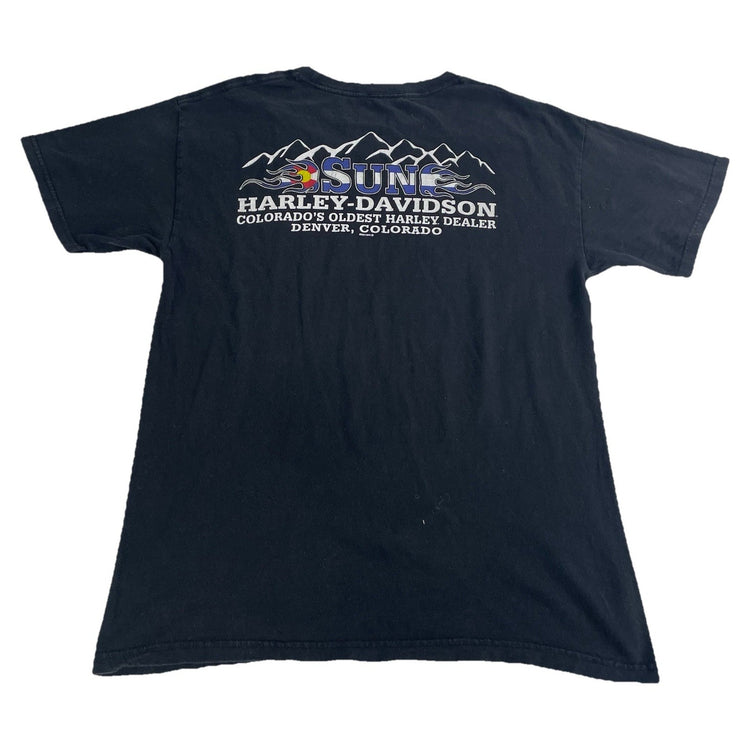 Mens Harley Davidson “Built For Speed” Basic Black Tee Size M