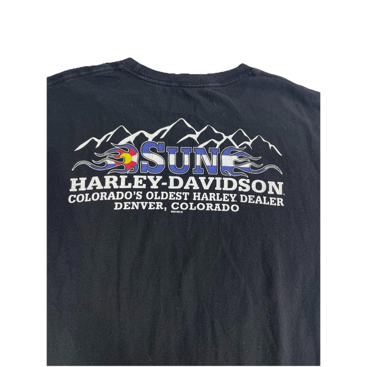 Mens Harley Davidson “Built For Speed” Basic Black Tee Size M
