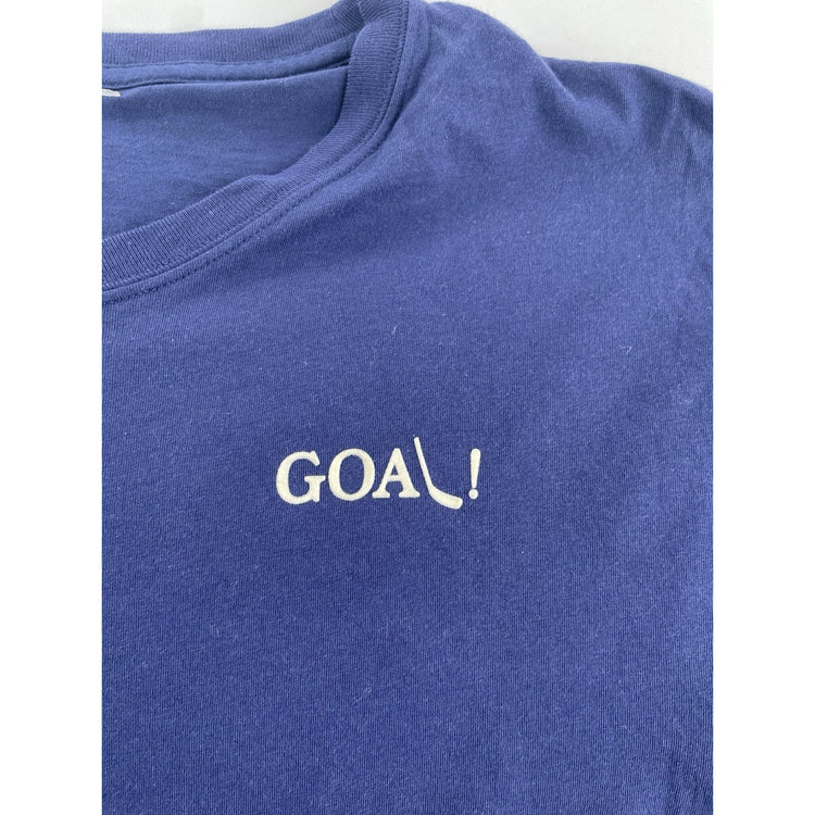 Womens Victoria’s Secret PINK Navy Blue ‘Goal!’ Hockey Shirt Size Large