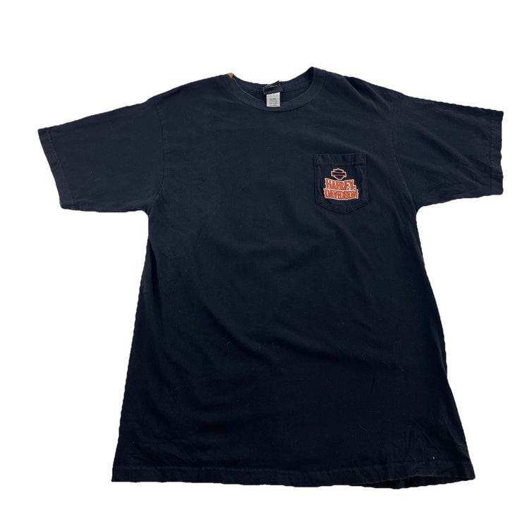 Mens Harley Davidson Motorcycle Basic Black Orlando FL, USA T-Shirt Size 2Xl