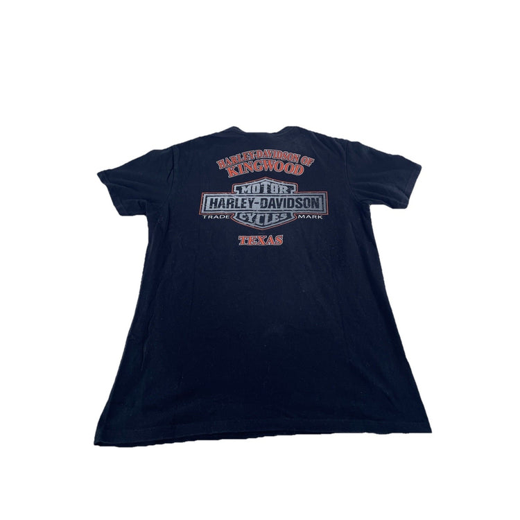 Men's Harley-Davidson Kingwood TX “#1 DAD” Black Graphic T-Shirt Size Medium
