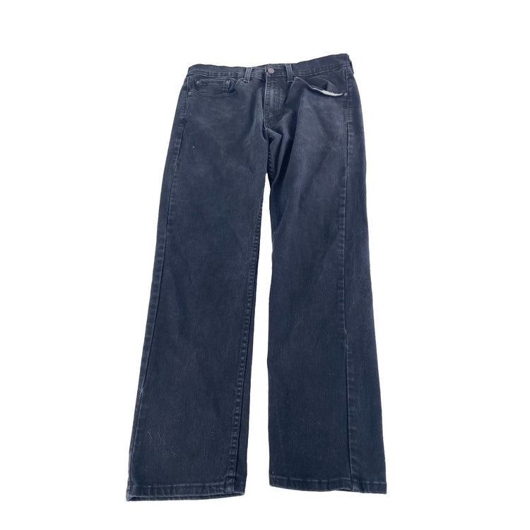 Mens Levi 505 Slim Fit Black Denim Jeans Size 34x30