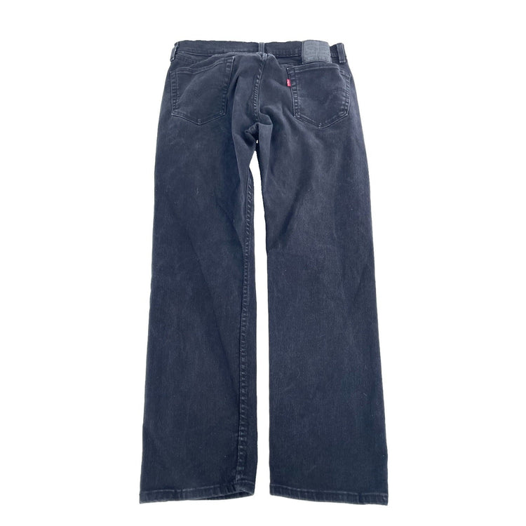 Mens Levi 505 Slim Fit Black Denim Jeans Size 34x30