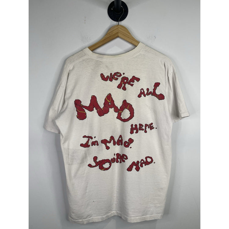 Vintage ALICE IN WONDERLAND Cheshire Cat T Shirt Andazia 2 Sided Large 1990’s