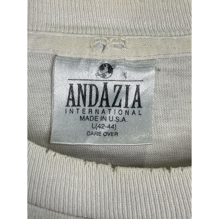 Vintage ALICE IN WONDERLAND Cheshire Cat T Shirt Andazia 2 Sided Large 1990’s