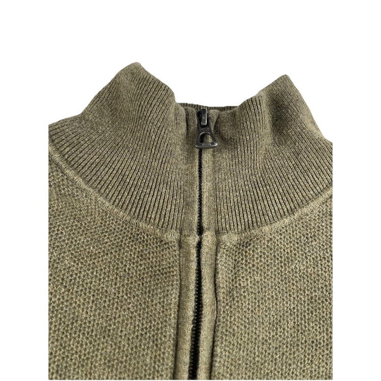 Mens Polo Ralph Lauren Size Small Green Knitted Zip Up