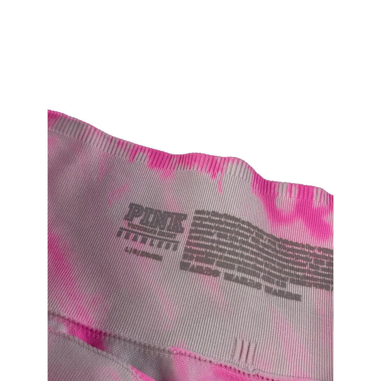 Women’s PINK Victorias Secret Pink & White Tie Dye Seamless Leggings Size Large