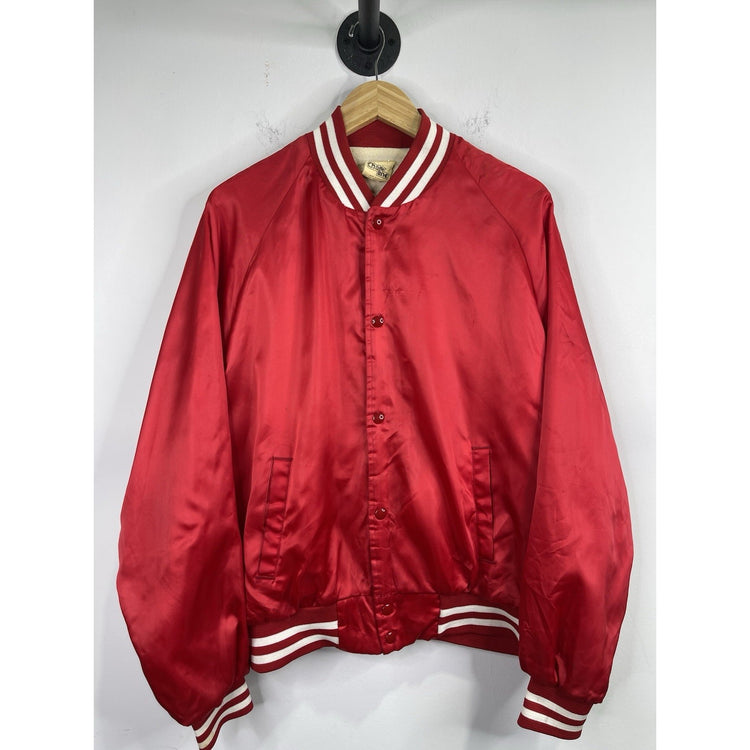 Men’s Vintage Red Alabama Chalk Line Bomber Jacket Fully Lined Sz Large
