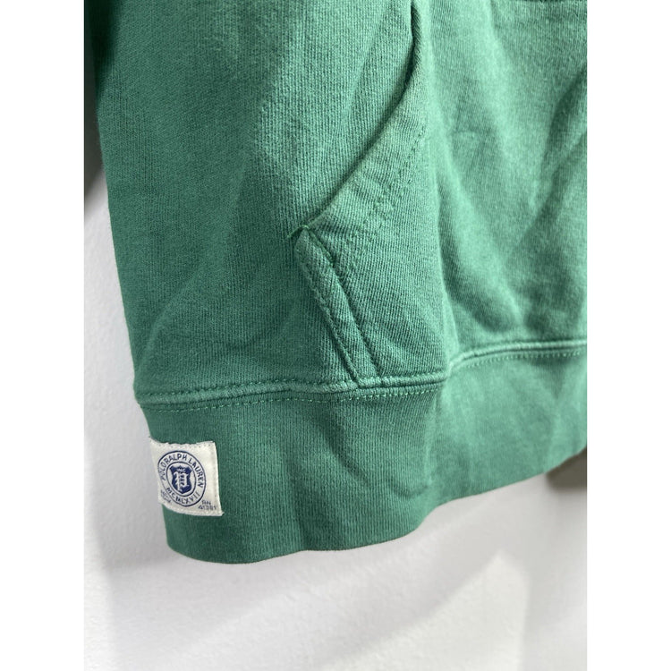 Polo Ralph Lauren Green Hoodie with Yellow Stripe Accents Size Youth L 14/16