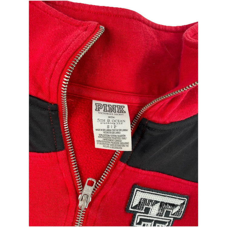 Womens Victoria Secret Texas Tech Quarter Zip Size S/P