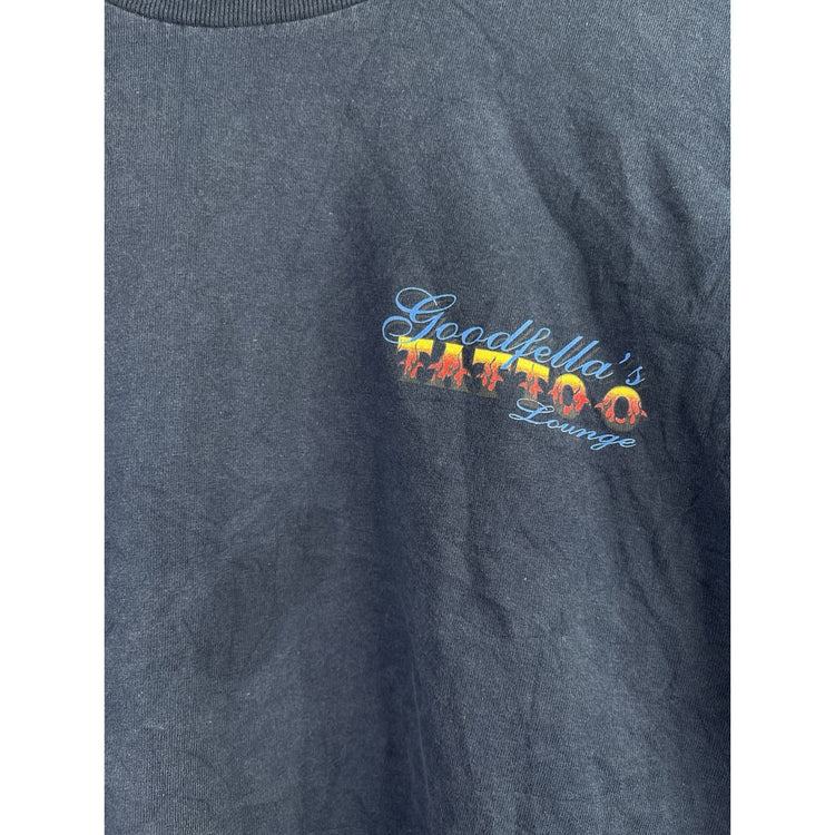 Vintage Goodfella’s Tattoo Lounge Orange County Blue Long Sleeve T-shirt Sz XL