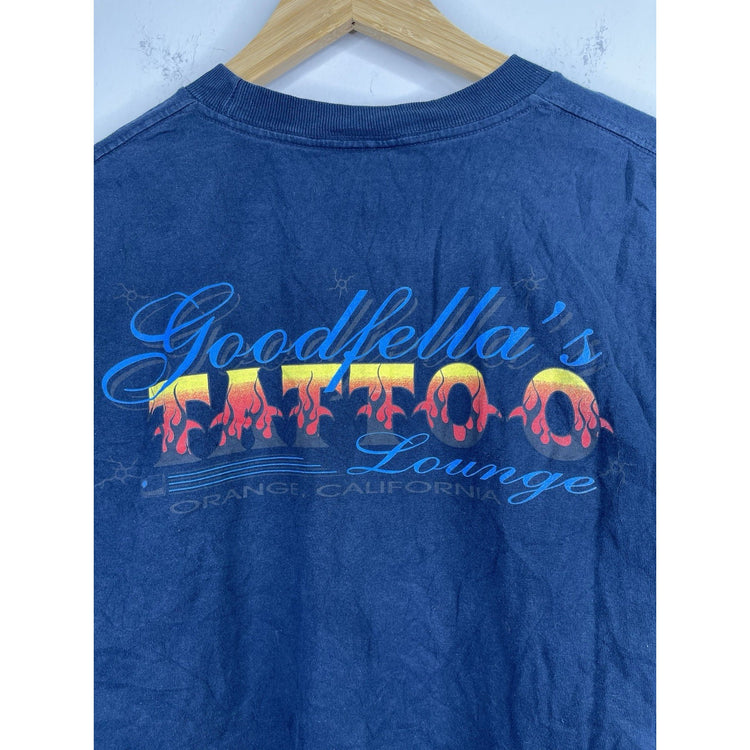 Vintage Goodfella’s Tattoo Lounge Orange County Blue Long Sleeve T-shirt Sz XL