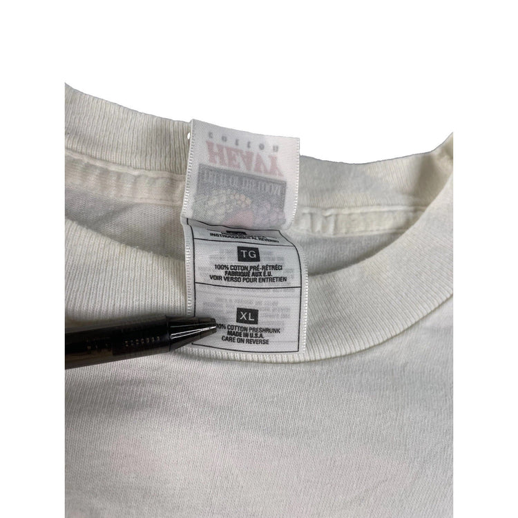 Men’s Fruit Of The Loom White Absolute Vodka Graphic T Shirt Size XL