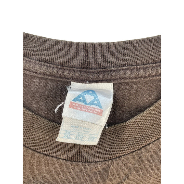 Mens Y2K AAA Alstyle Brown Bigger Than Yours Squirrel Acorn Humor Tee SIZE 2XL