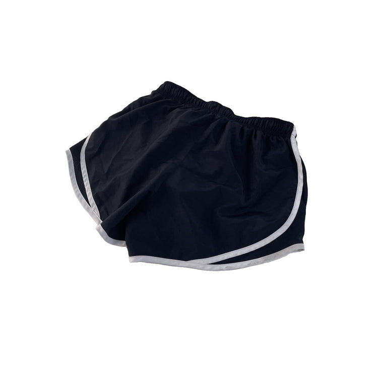 Women's Nike Dri-FIT Black Athletic Running Shorts with White Trim, Size S