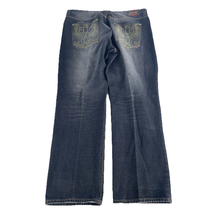 Mens Vintage Coogi Australia Embroidered Eagle Back Pocket Baggy Jeans Size 44
