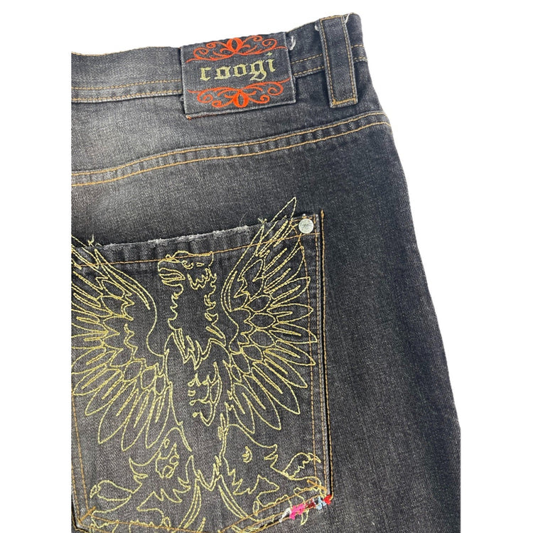 Mens Vintage Coogi Australia Embroidered Eagle Back Pocket Baggy Jeans Size 44